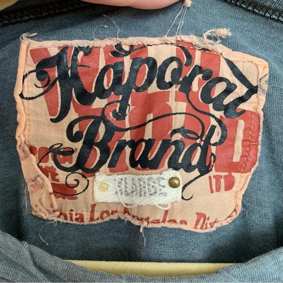 Kaporal Blue Wash Embroidered Cowboy Skull Urban Boyz Tee X Large - Picture 6 of 7